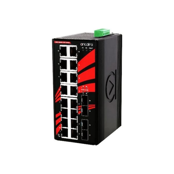 20-Port Industrial Gigabit Unmanaged Ethernet Switch, w/16*10/100/1000Tx + 4*100/1000 SFP Slots